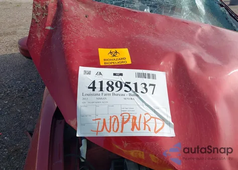 2013 Nissan Sentra Sv z USA, uszkodzony, nr VIN 3N1AB7AP4DL742139